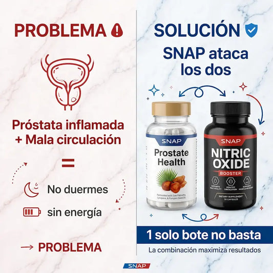 Nitro+Próstata - Cápsulas con Zinc y L-Arginina: para la próstata, la energía y la vitalidad masculina