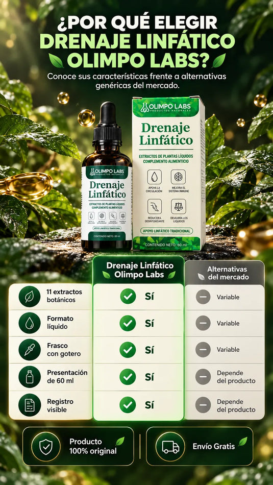 Drenaje Linfático Olimpo Labs - Comparación