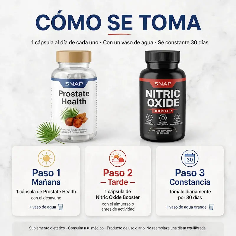 Nitro+Próstata - Cápsulas con Zinc y L-Arginina: para la próstata, la energía y la vitalidad masculina