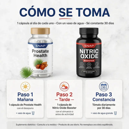Nitro+Próstata - Cápsulas con Zinc y L-Arginina: para la próstata, la energía y la vitalidad masculina