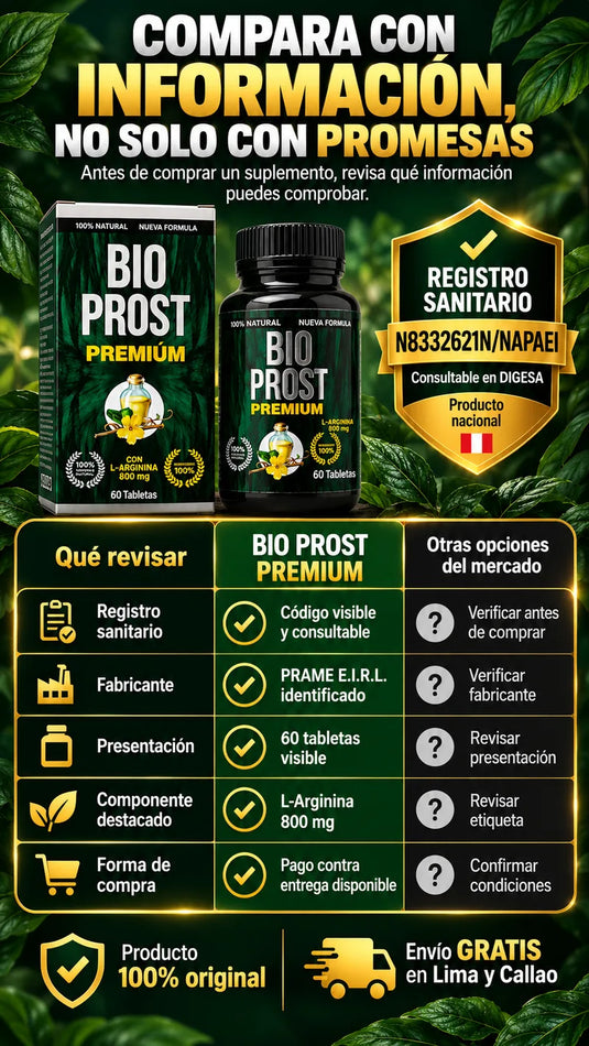 BIO PROST PREMIUM - Tabla de comparación