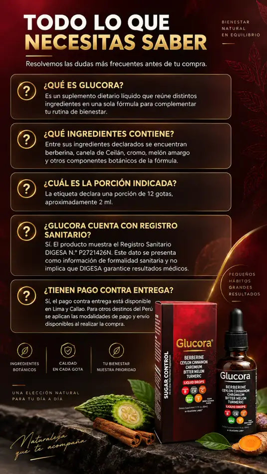 Preguntas frecuentes sobre Glucora
